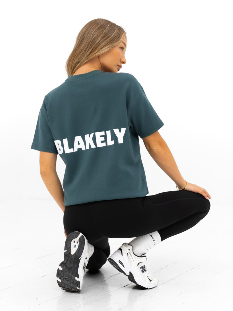 Amelie Oversized T-Shirt - Teal Green