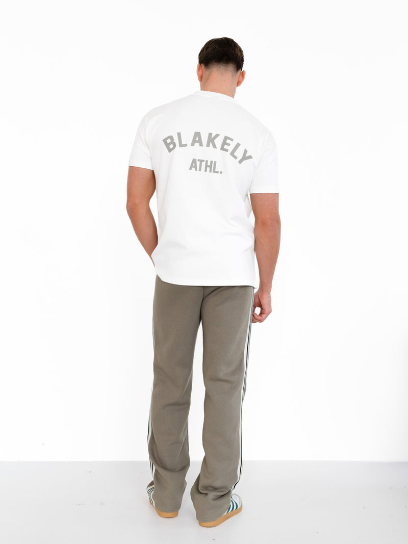 Zayd Relaxed T-Shirt - Flat White & Marl Grey