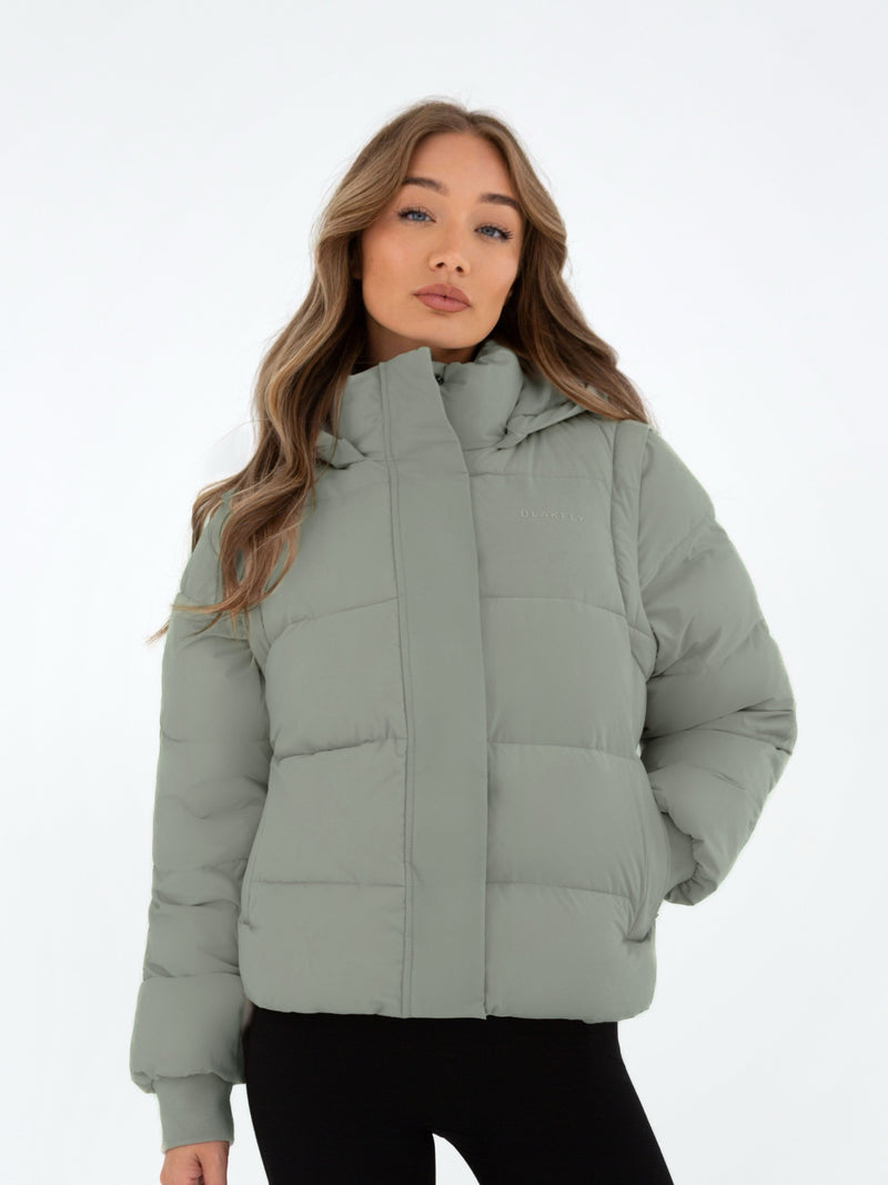 Multiway Puffer Coat 2 - Sage Green