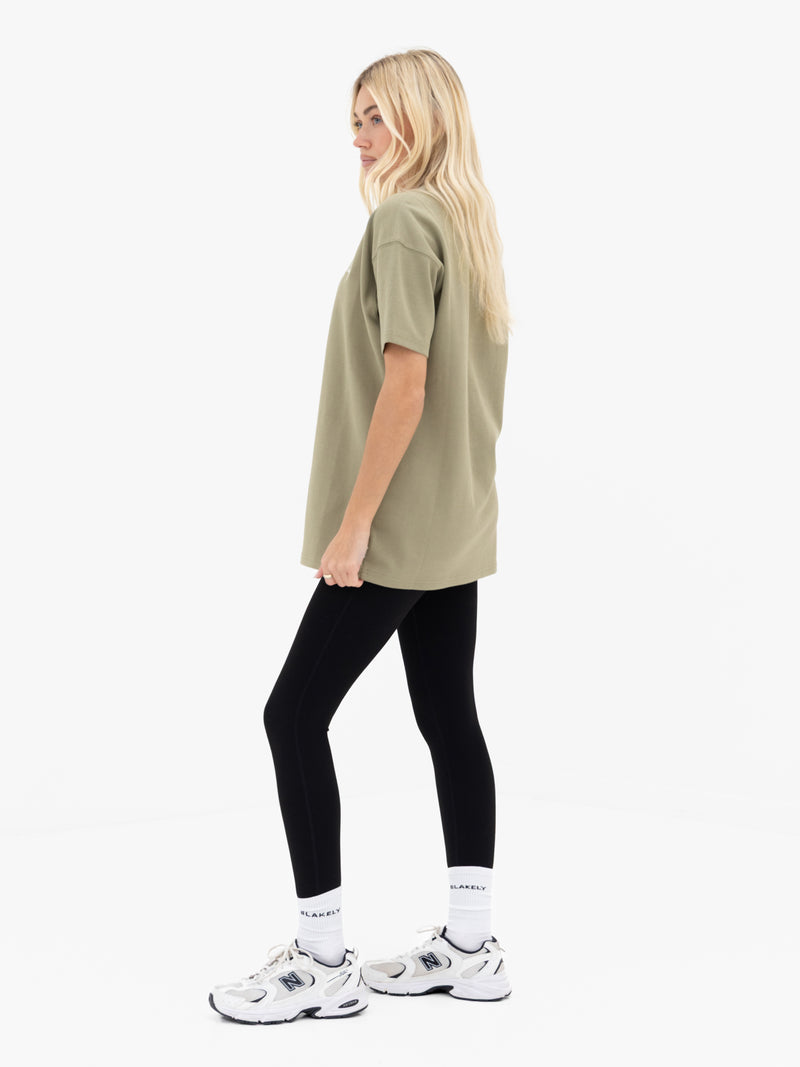 Mindy Oversized T-Shirt - Warm Olive