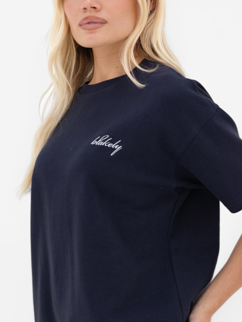 Mindy Oversized T-Shirt - Soft Navy