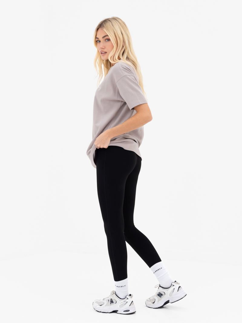 Mindy Oversized T-Shirt - Pebble