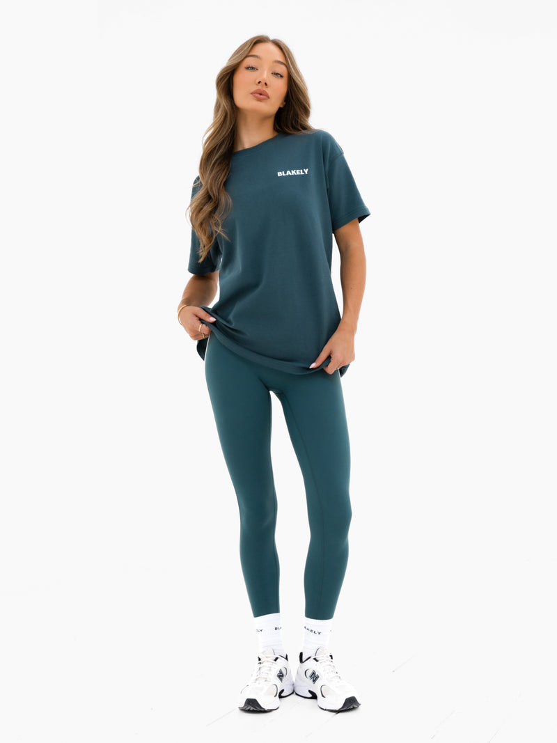 Naomi Oversized T-Shirt - Teal Green