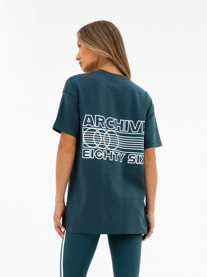 Naomi Oversized T-Shirt - Teal Green