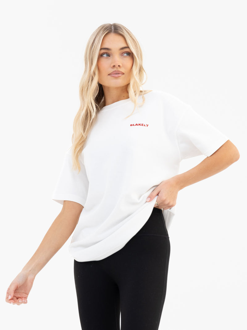 Amari Altitude Oversized T-Shirt - Flat White