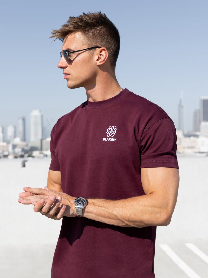 Mateo Relaxed T-Shirt - Deep Burgundy