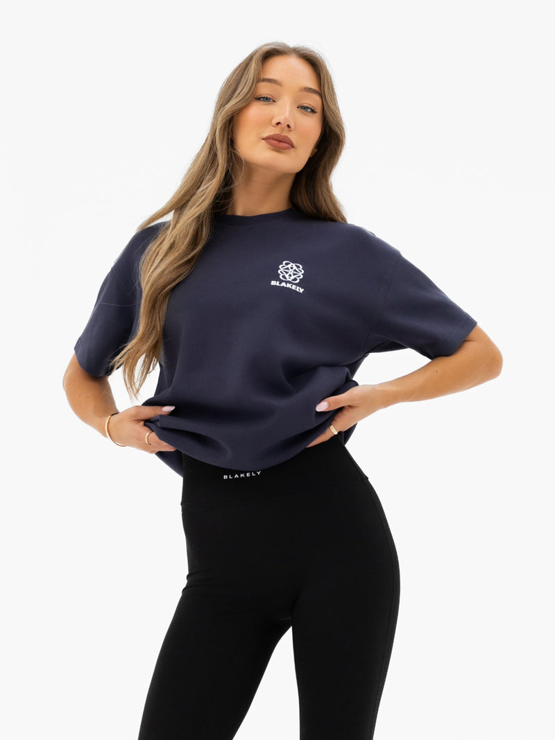 Iris Oversized T-Shirt - True Navy
