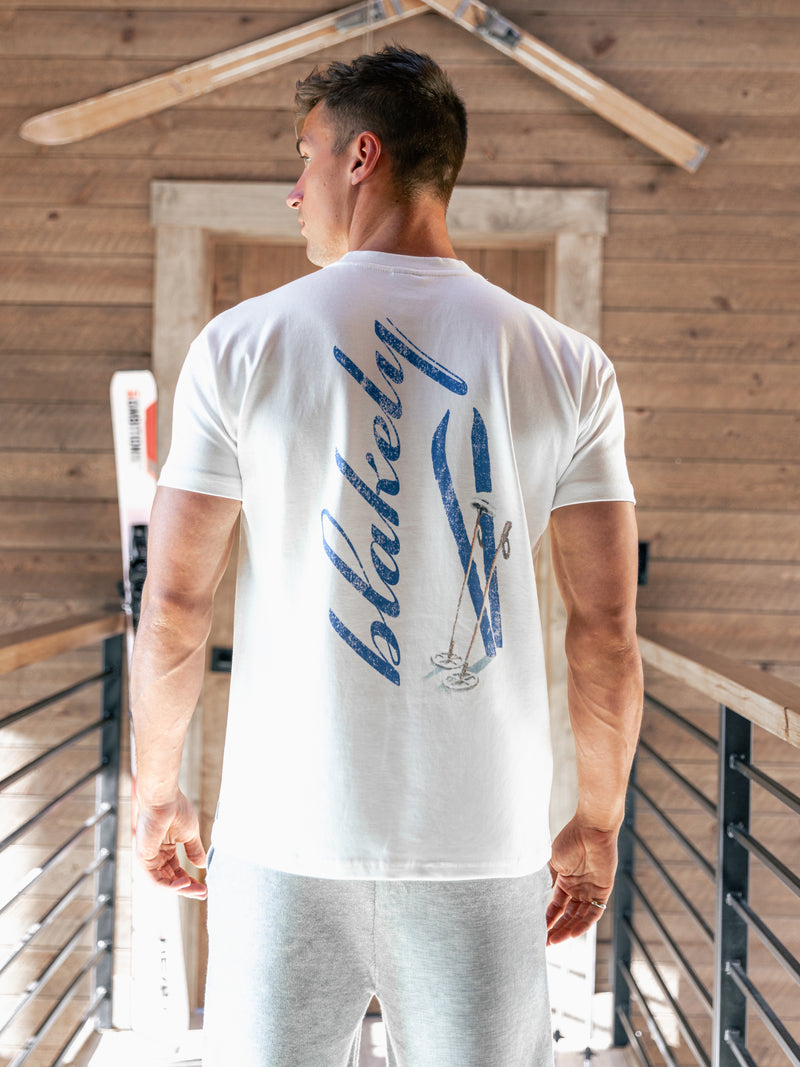 Sonny Relaxed T-Shirt - White & Bright Blue