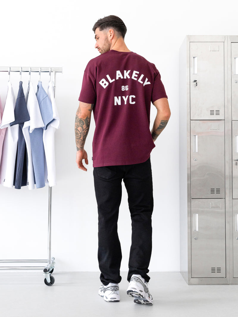 NYC Relaxed T-Shirt - Dark Burgundy