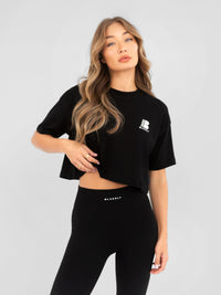 Apex Pro Cropped Tee - Black