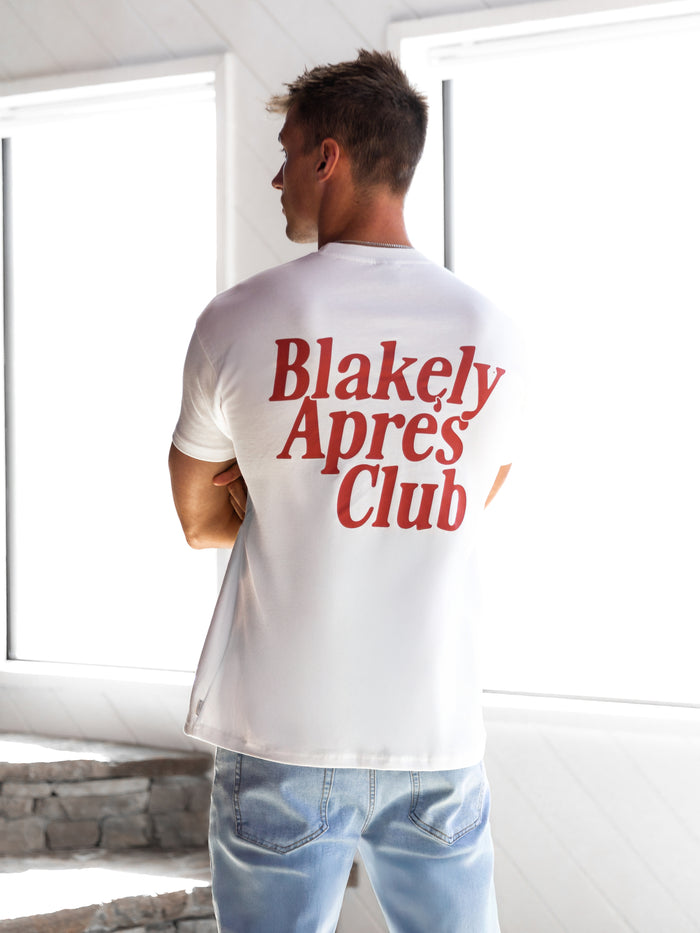 Halden Relaxed T-Shirt - Flat White & Red