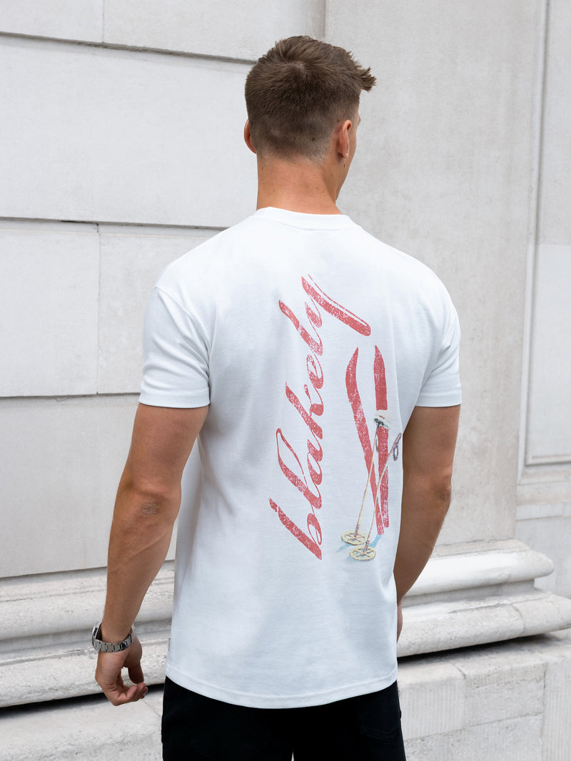 Sonny Relaxed T-Shirt - White & Bright Red