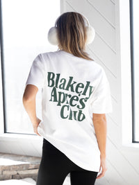 Saskia Oversized T-Shirt - Flat White & Dark Green