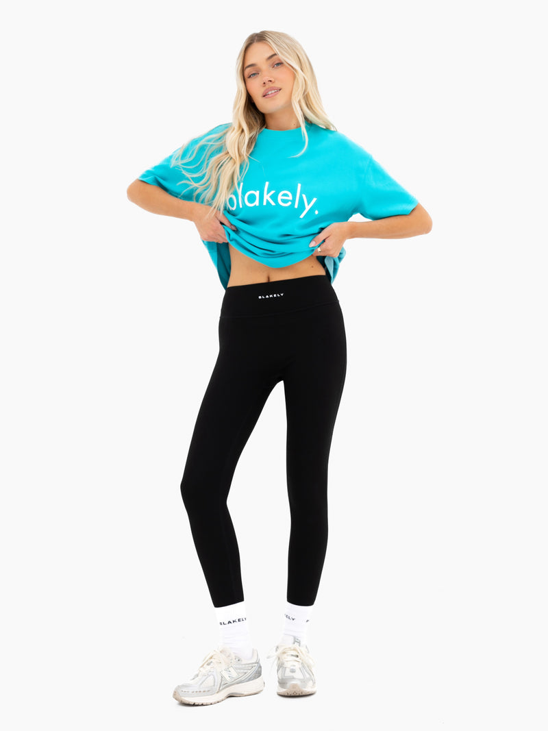 Lila Oversized T-Shirt - Aqua