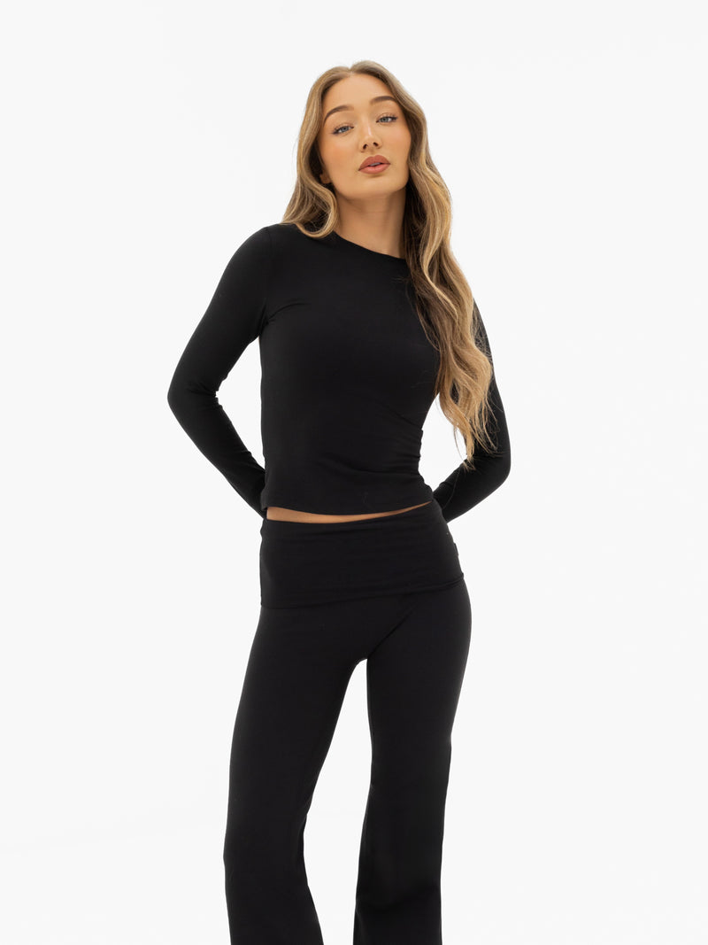 Lucia Long Sleeve Top - Black