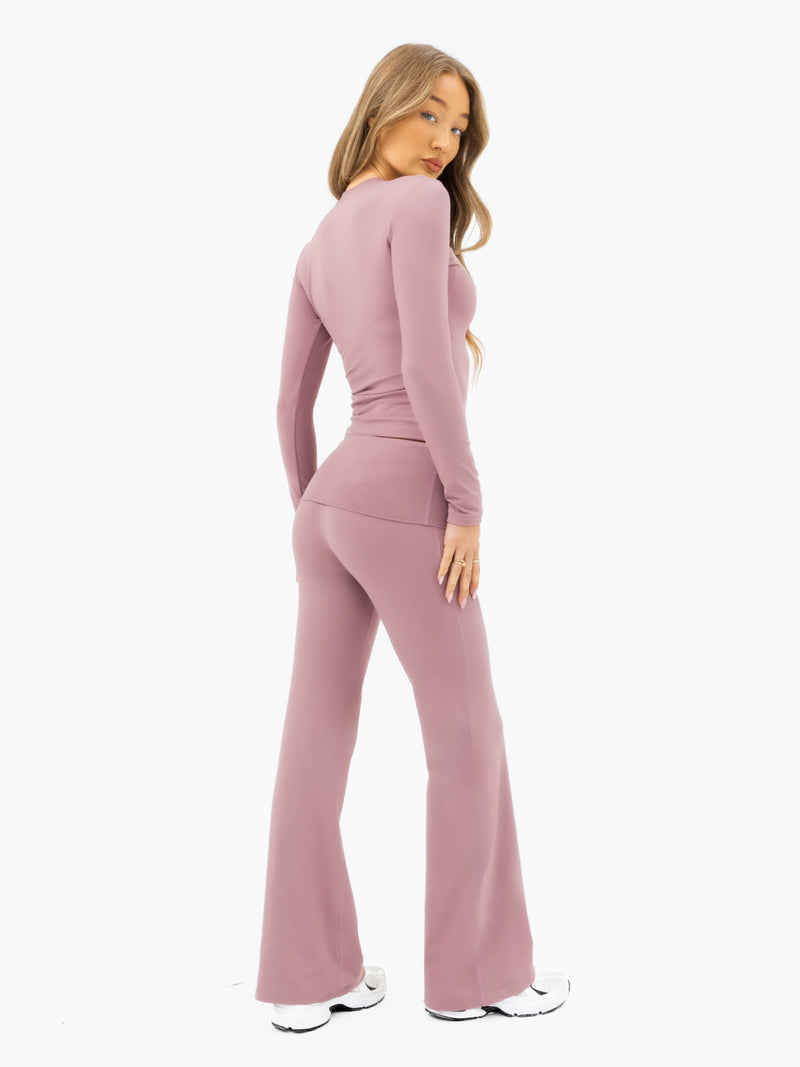 Lucia Long Sleeve Top - Dusty Pink