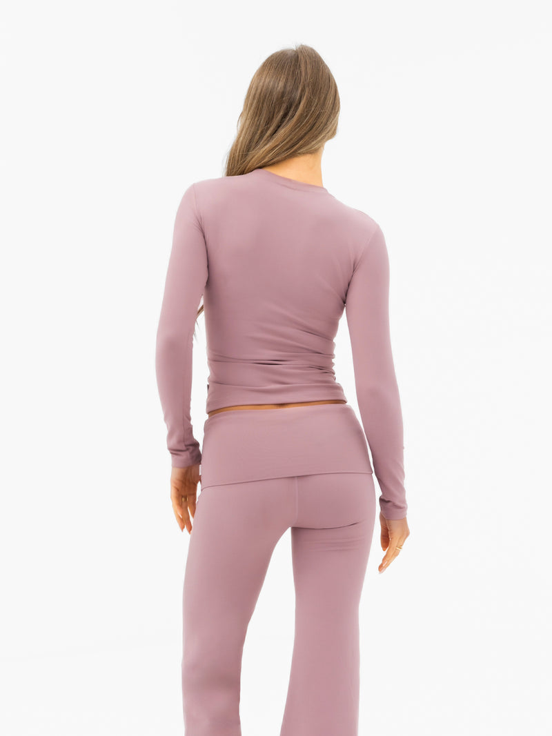 Lucia Long Sleeve Top - Dusty Pink