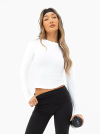 Lucia Long Sleeve Top - White