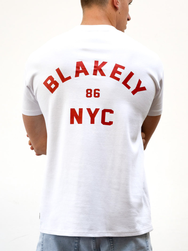 NYC Relaxed T-Shirt - White & Red