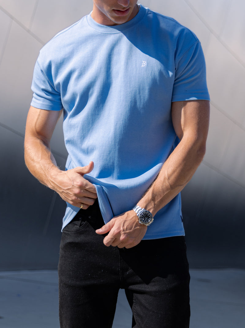 Conrad Relaxed Anchor T-Shirt - Light Blue