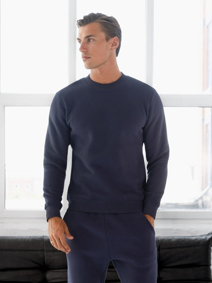 Blakely Basic Regular Fit Sweater - True Navy