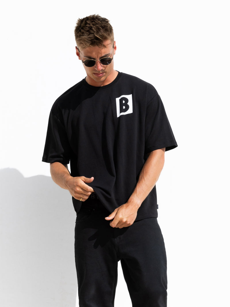 Offset Unfitted T-Shirt - Black