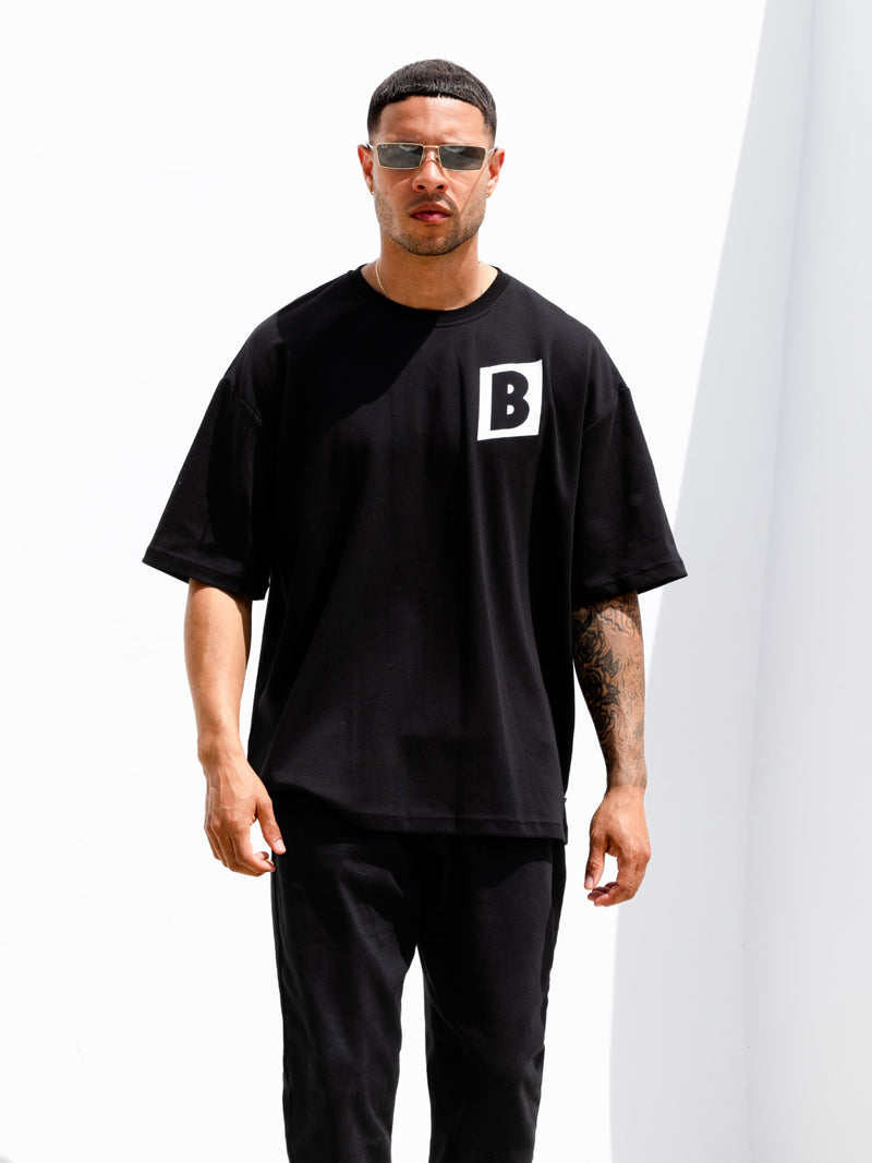 Offset Unfitted T-Shirt - Black