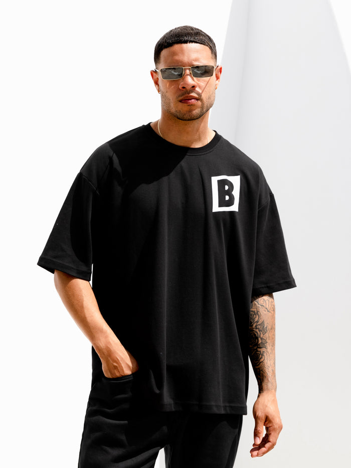 Offset Unfitted T-Shirt - Black