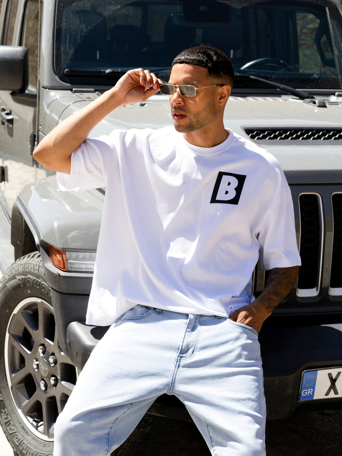 Offset Unfitted T-Shirt - Bright White