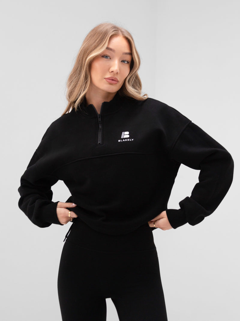 Apex Pro 1/4 Zip Sweater - Black