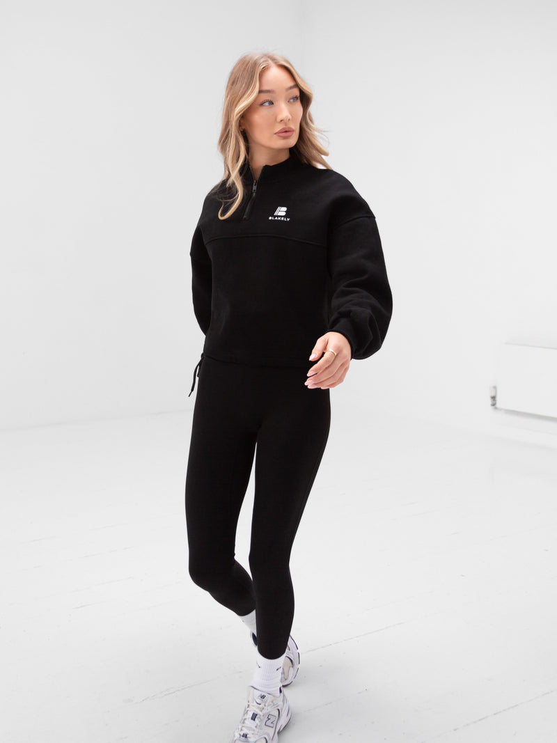 Apex Pro 1/4 Zip Sweater - Black