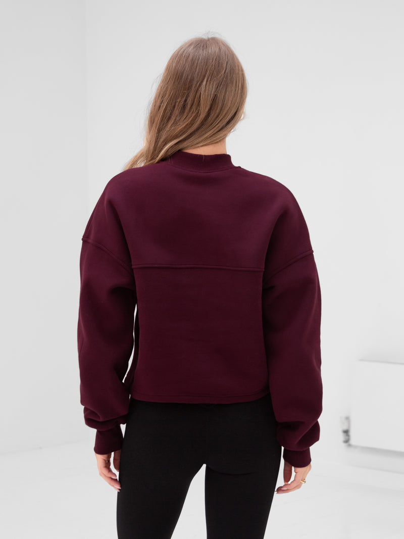 Apex Pro 1/4 Zip Sweater - Deep Burgundy