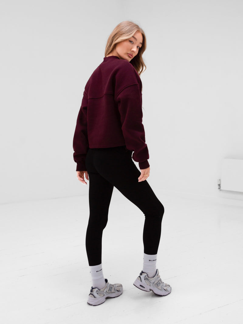 Apex Pro 1/4 Zip Sweater - Deep Burgundy