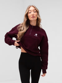 Apex Pro 1/4 Zip Sweater - Deep Burgundy