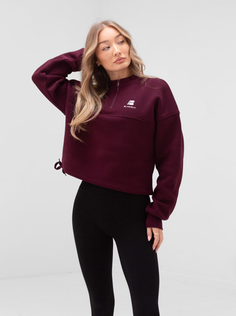 Apex Pro 1/4 Zip Sweater - Deep Burgundy