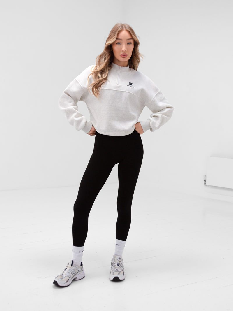 Apex Pro 1/4 Zip Sweater - Marl White