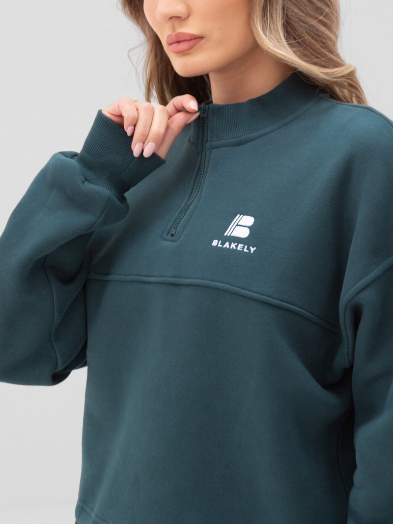 Apex Pro 1/4 Zip Sweater - Teal Green