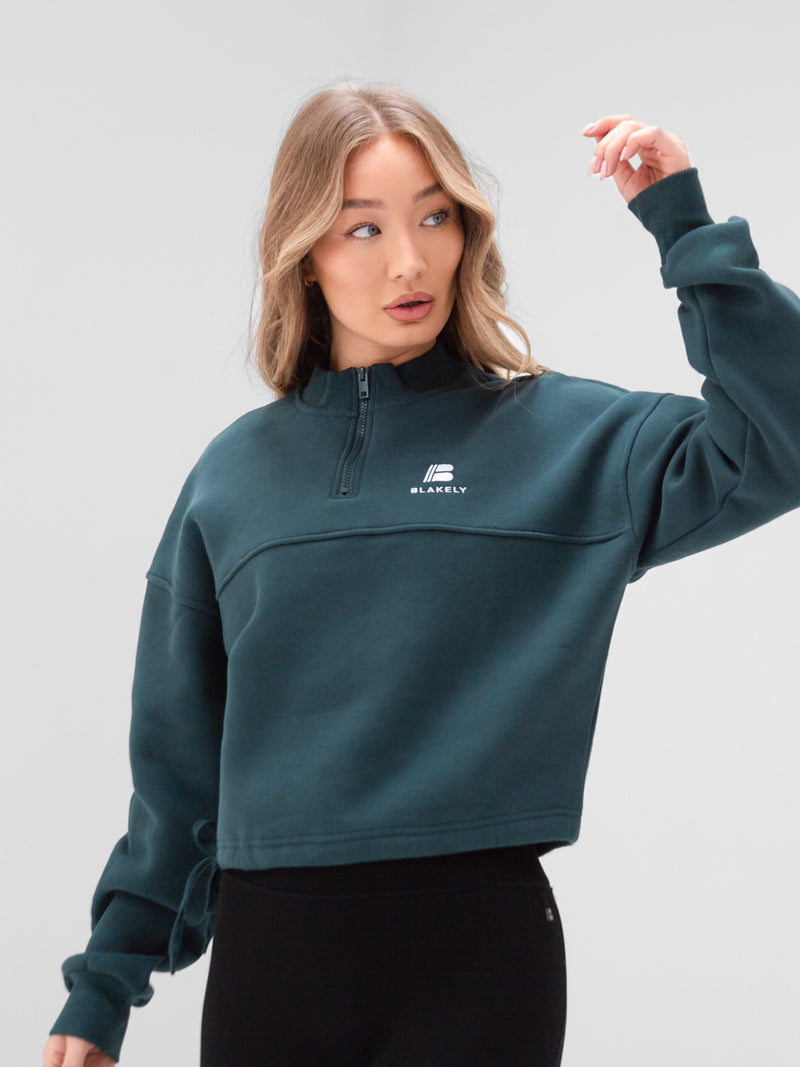 Apex Pro 1/4 Zip Sweater - Teal Green