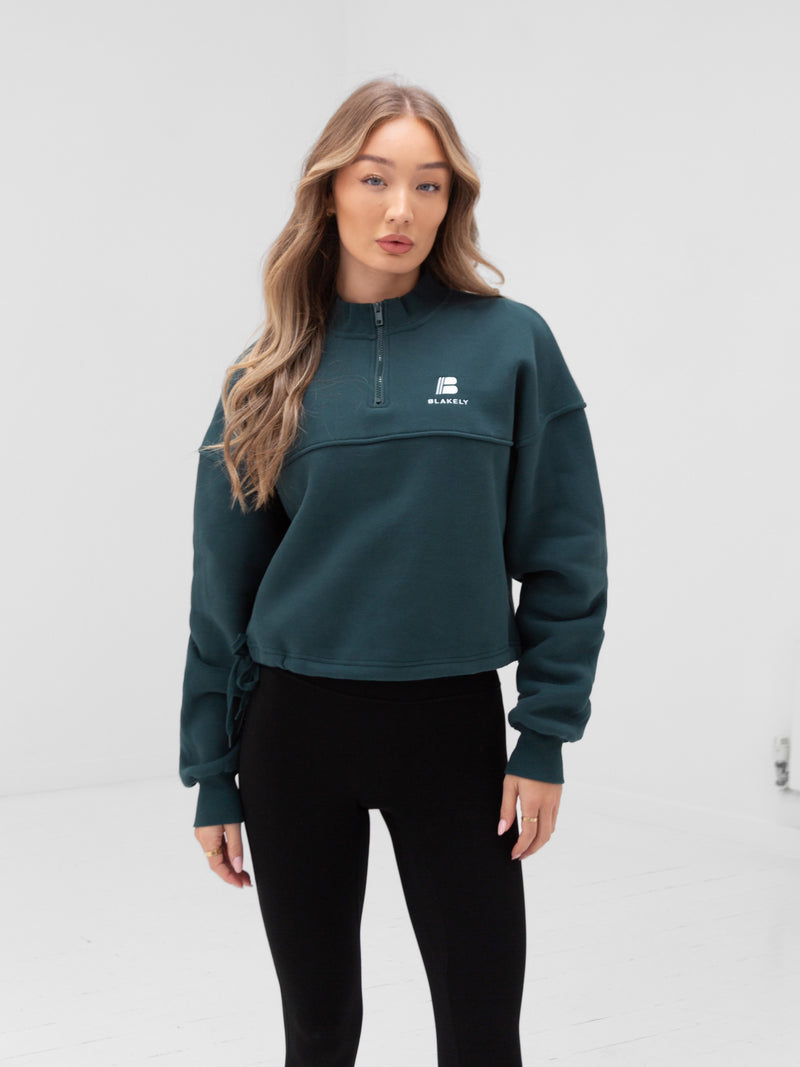 Apex Pro 1/4 Zip Sweater - Teal Green