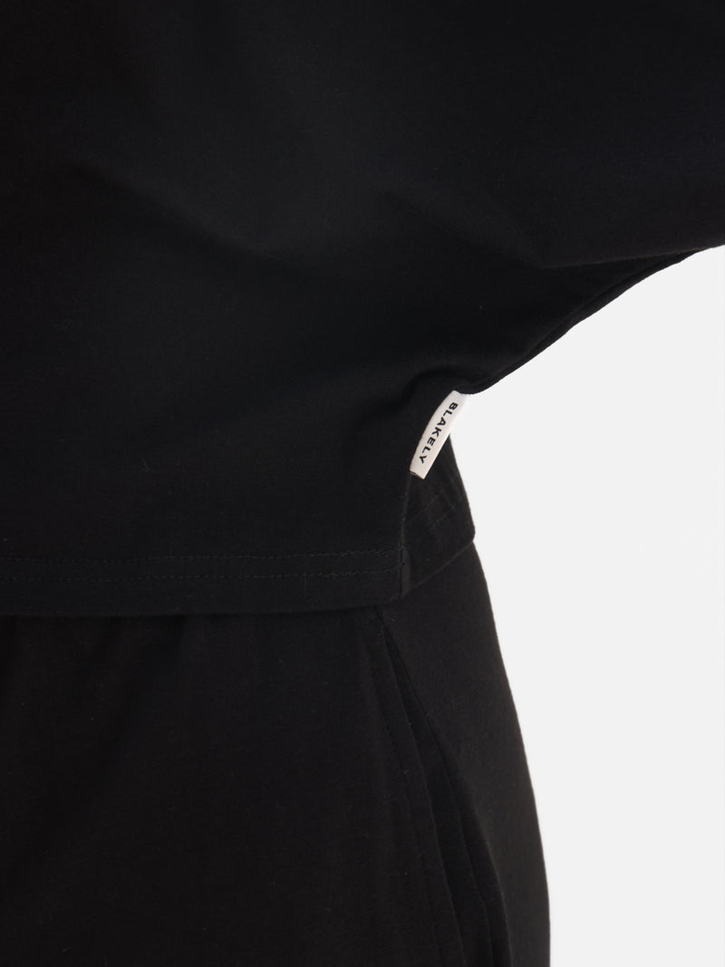 Ayla Cotton Wide Leg Trousers - Black