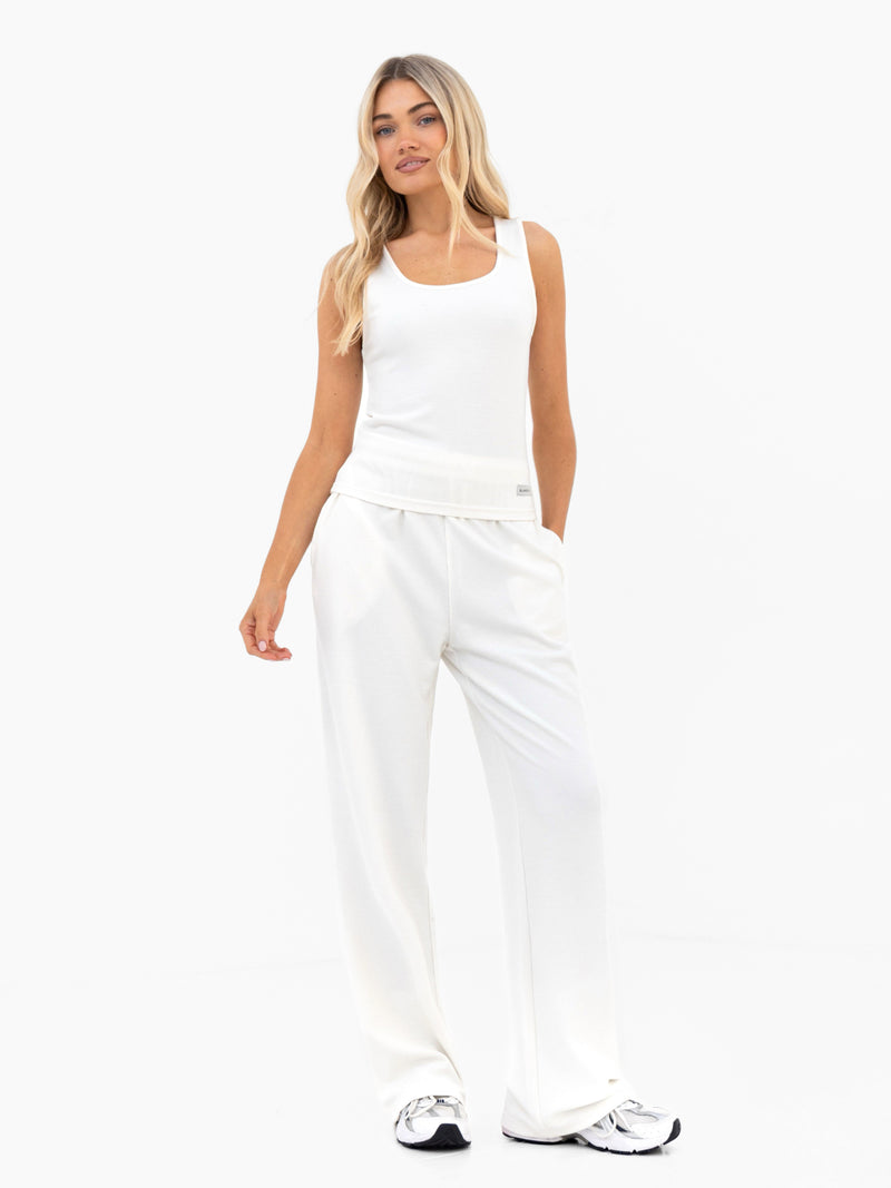 Soft Waffle Trousers - Off White