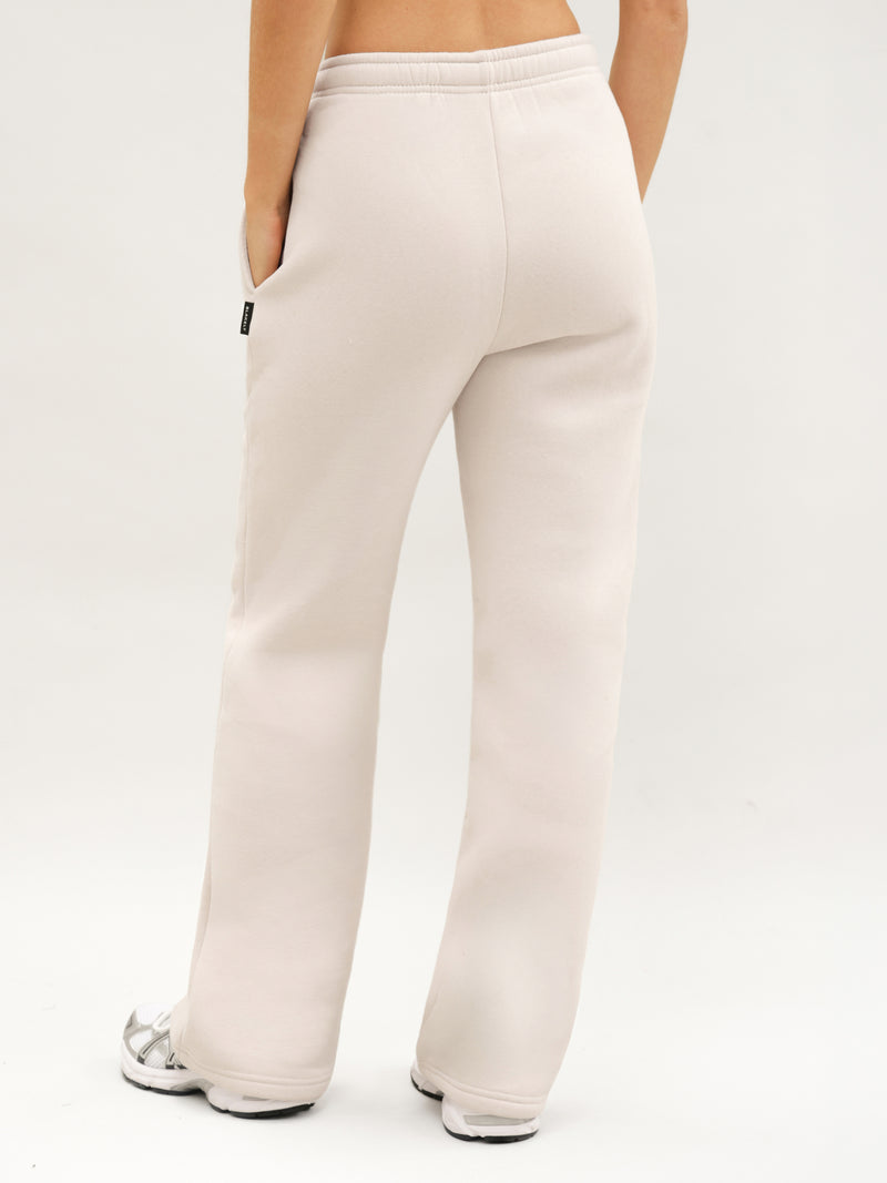 Isabel Wide Leg Sweatpants - Soft Taupe
