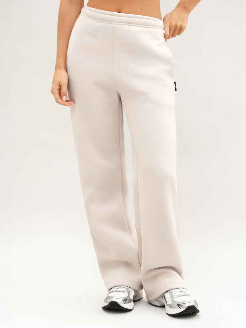 Isabel Wide Leg Sweatpants - Soft Taupe