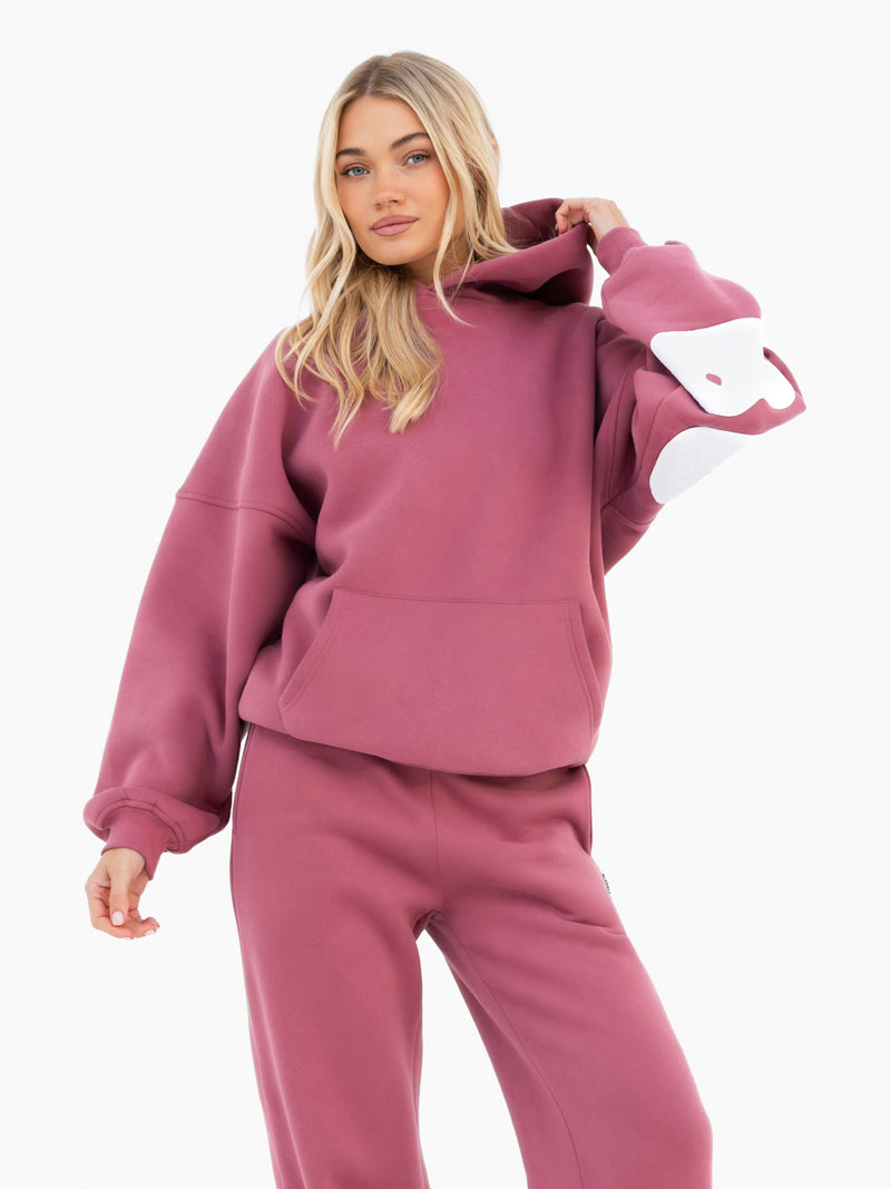 Isabel Wide Leg Sweatpants - Dark Berry