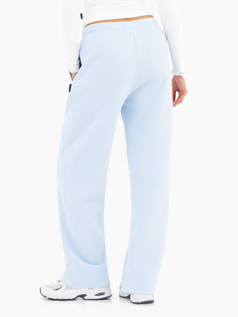 Isabel Wide Leg Sweatpants - Soft Blue