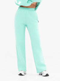 Isabel Wide Leg Sweatpants - Bright Mint