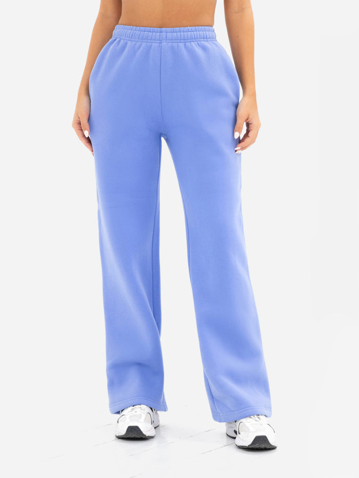 Isabel Wide Leg Sweatpants - Cornflower Blue