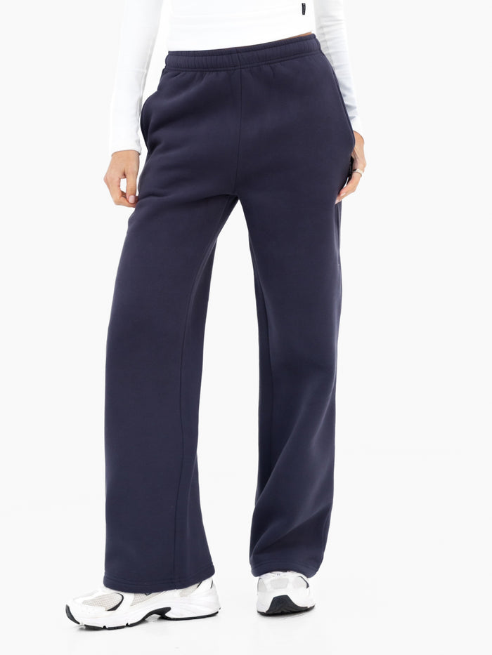 Isabel Wide Leg Sweatpants - True Navy
