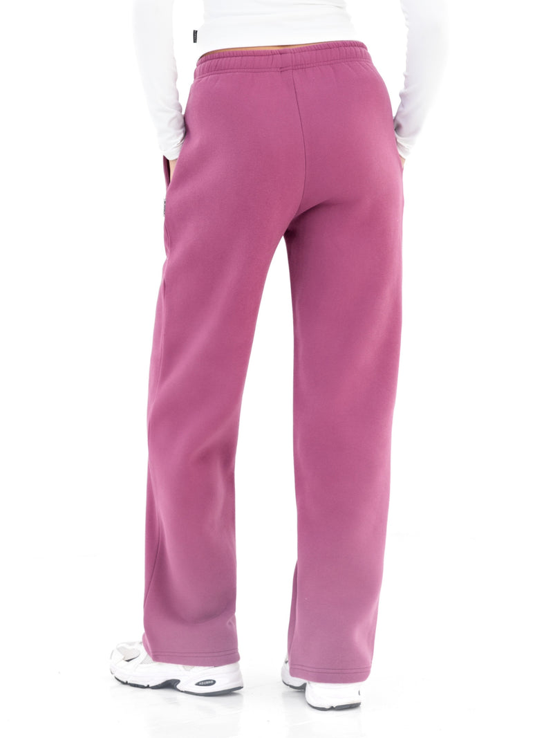 Isabel Wide Leg Sweatpants - Mulberry