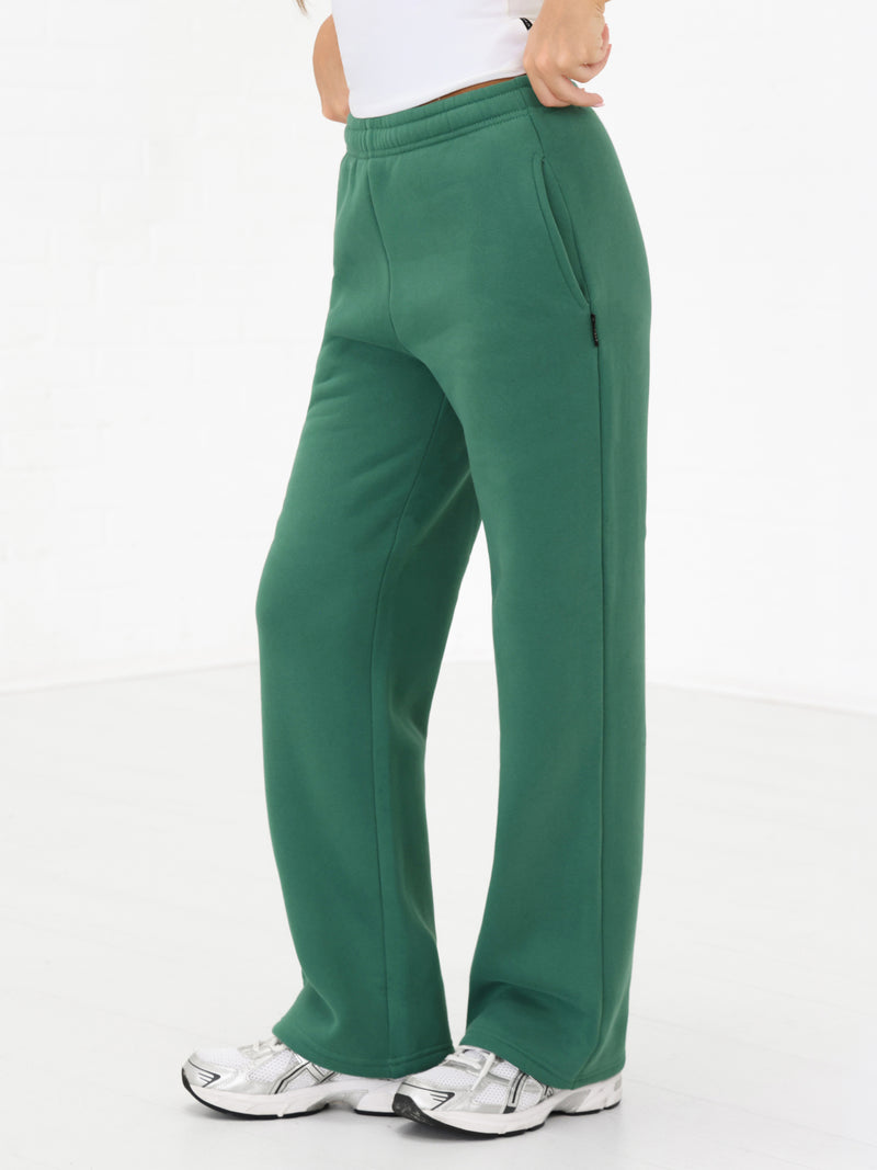 Isabel Wide Leg Sweatpants - Jade Green